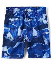 Boys Print Mesh Basketball Shorts