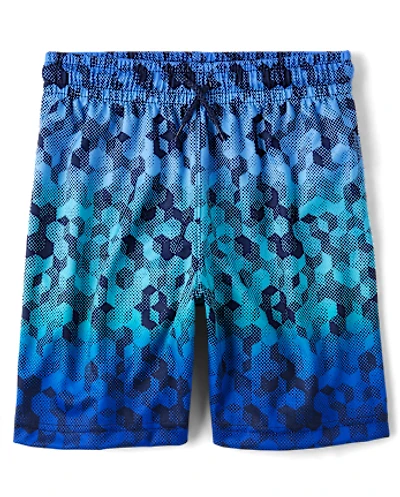 Boys Print Mesh Basketball Shorts
