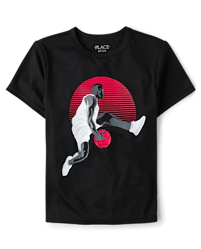 Boys Graphic Performance Top