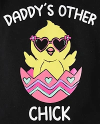 Baby And Toddler Girls Easter Daddy's Chick Graphic Tee