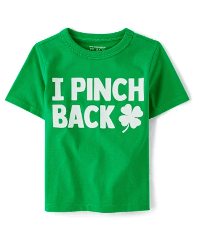 Baby And Toddler St. Patrick's Day I Pinch Back Graphic Tee