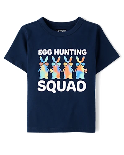 Baby And Toddler Boys Matching Family Easter Egg Hunting Squad Graphic Tee