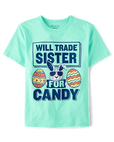 Kids Easter Sister Graphic Tee