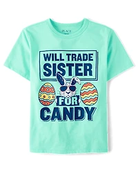 T-shirt graphique « Sœur de Pâques » pour enfants