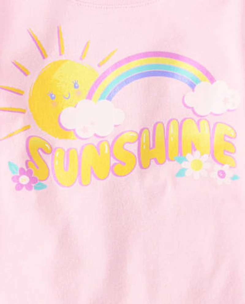 Lot de 4 t-shirts graphiques Positivity pour bébés et petites filles