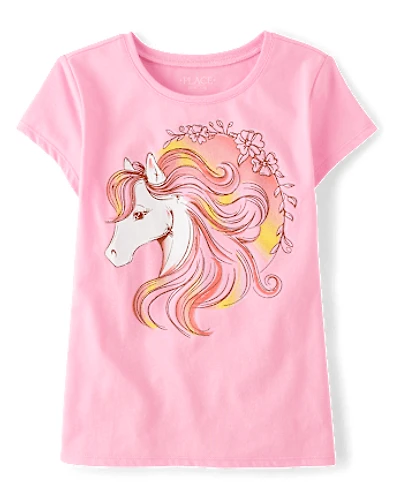 Girls Horse Graphic Tee