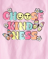 Lot de 4 t-shirts graphiques Positivity pour filles
