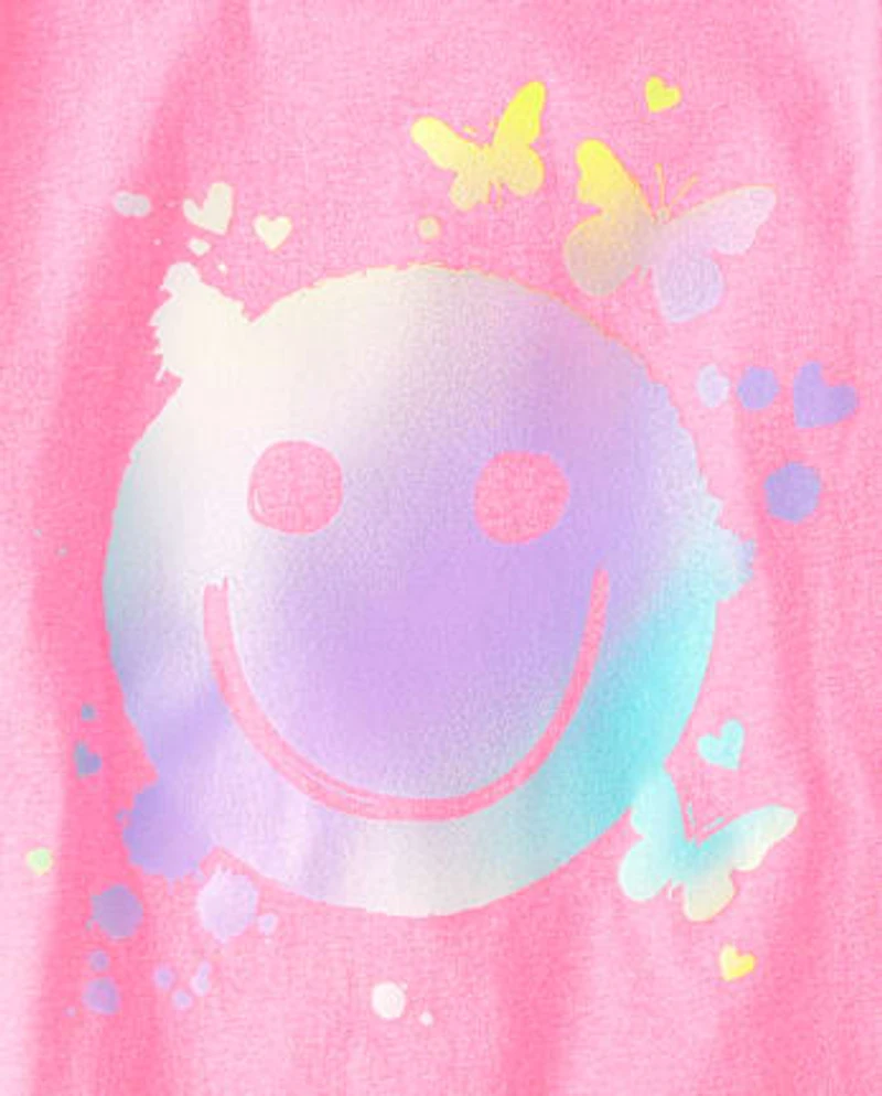 Lot de 4 t-shirts graphiques Positivity pour filles