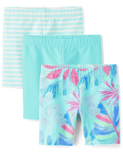 Toddler Girls Print Bike Shorts 3-Pack