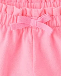 Lot de 4 shorts léopard à taille froncée pour petites filles