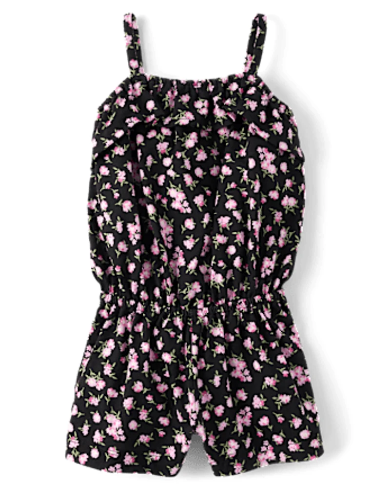 Baby And Toddler Girls Print Ruffle Romper