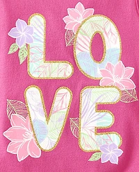 Baby And Toddler Girls Graphic Side Tie Tank Top