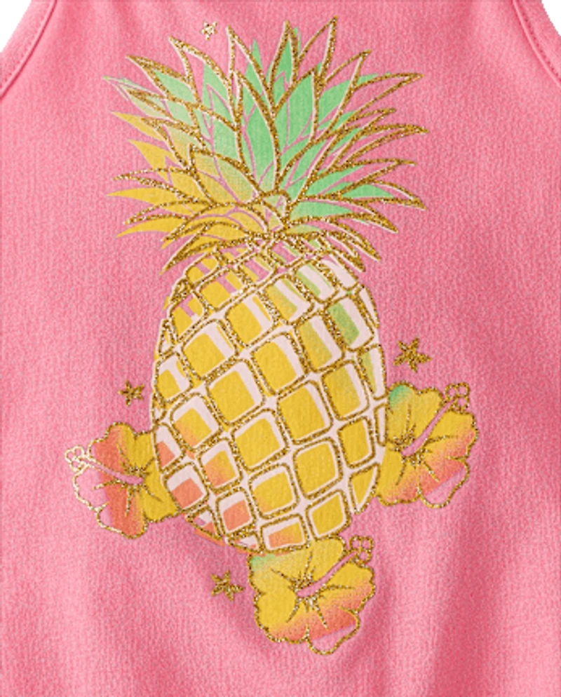 Toddler Girls Graphic Halter Tank Top 2-Pack