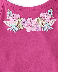 Toddler Girls Graphic Halter Tank Top 2-Pack