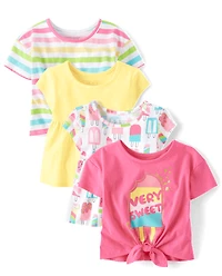 Toddler Girls Popsicle Top 4-Pack