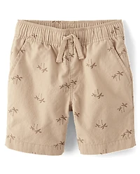 Boys Print Pull On Jogger Shorts