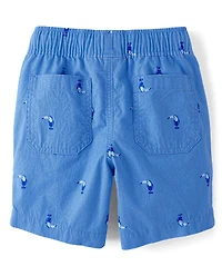 Boys Print Pull On Jogger Shorts