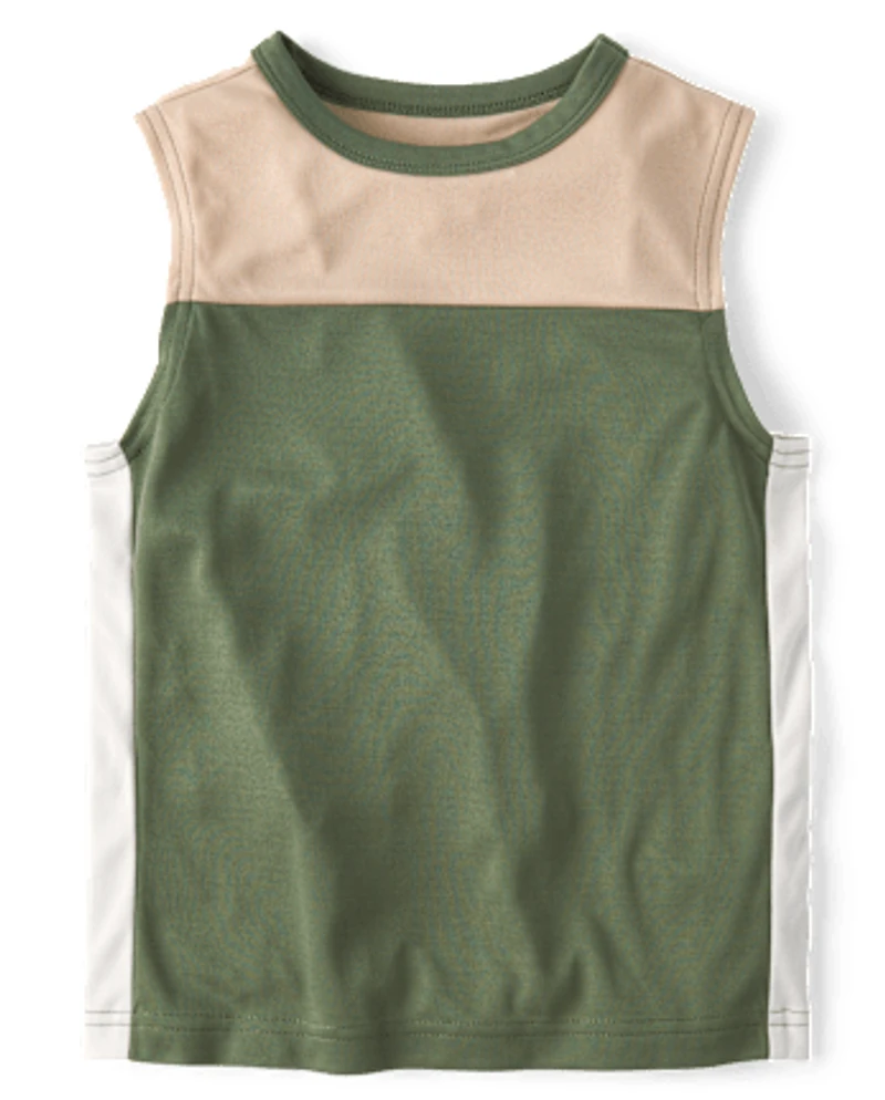 Boys Colorblock Performance Muscle Tank Top