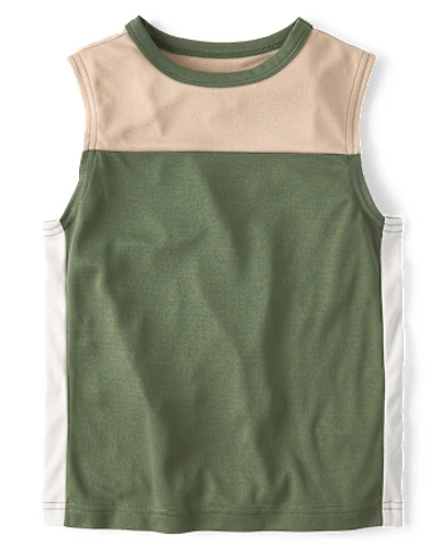 Boys Colorblock Performance Muscle Tank Top