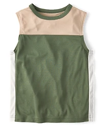 Boys Colorblock Performance Muscle Tank Top
