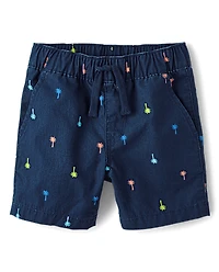 Baby And Toddler Boys Print Pull On Jogger Shorts