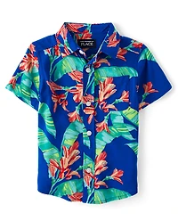 Baby And Toddler Boys Matching Family Tropical Button Up Shirt