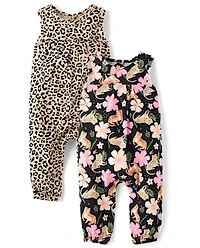 Baby Girls Leopard Romper 2-Pack