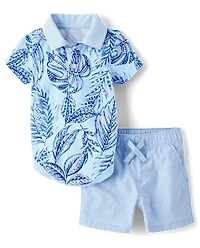 Baby Boys Matching Family Tropical 2-Piece Outfit Set