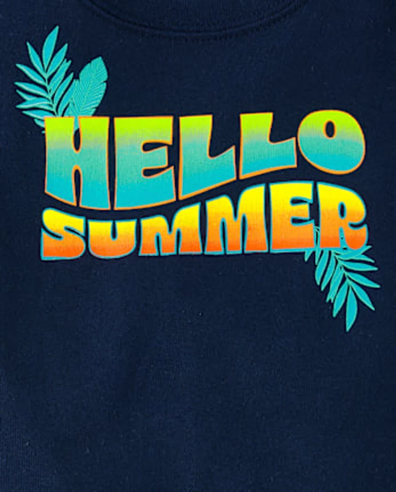 Pyjamas en coton ajustés Hello Summer pour bébés et petits garçons