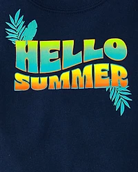 Pyjamas en coton ajustés Hello Summer pour bébés et petits garçons