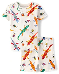 Baby And Toddler Boys Lizard Snug Fit Cotton Pajamas