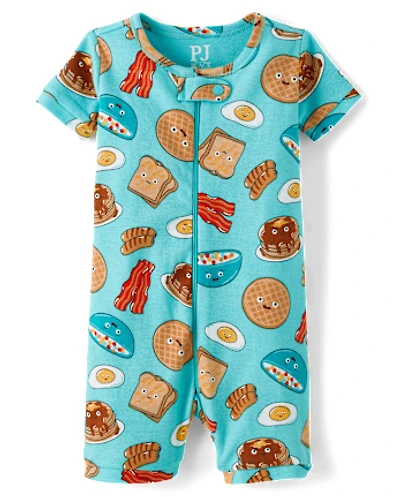 Baby And Toddler Breakfast Snug Fit Cotton One Piece Pajamas