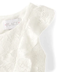 Girls Lace Tiered Dress