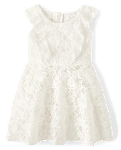 Girls Lace Tiered Dress