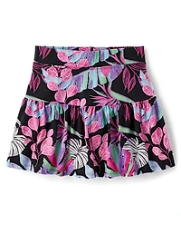 Girls Print Tiered Skort