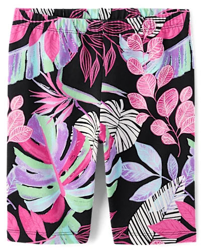 Girls Print Bike Shorts
