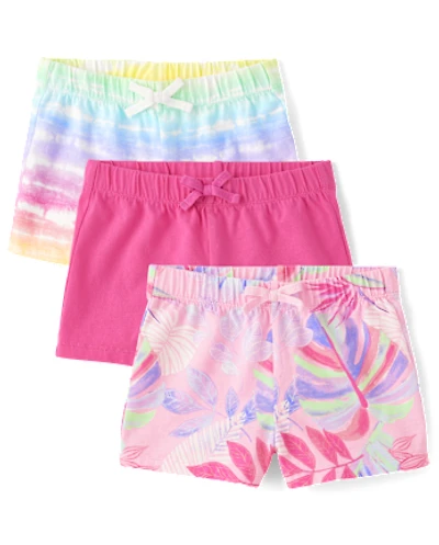 Girls Tropical Shorts 3-Pack