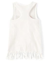 Girls Graphic Fringe Tank Top