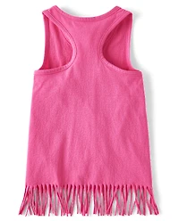 Girls Graphic Fringe Tank Top