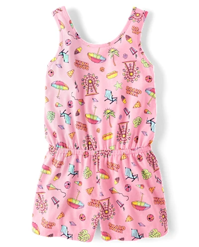 Girls Print Romper