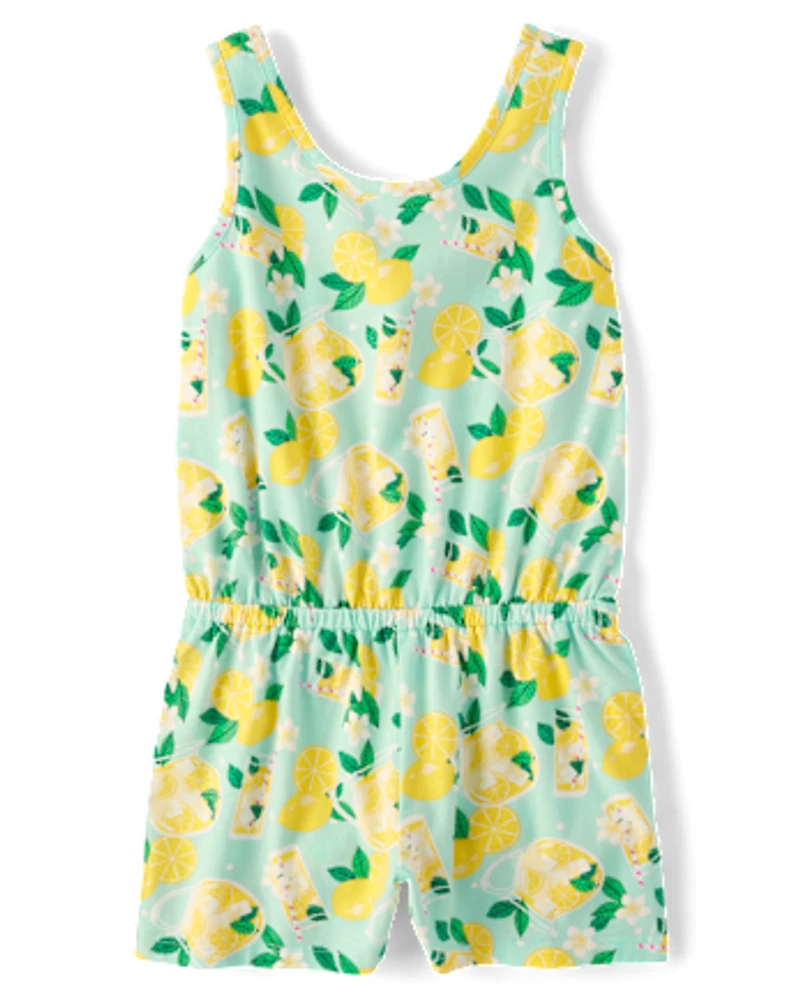 Girls Lemonade Romper