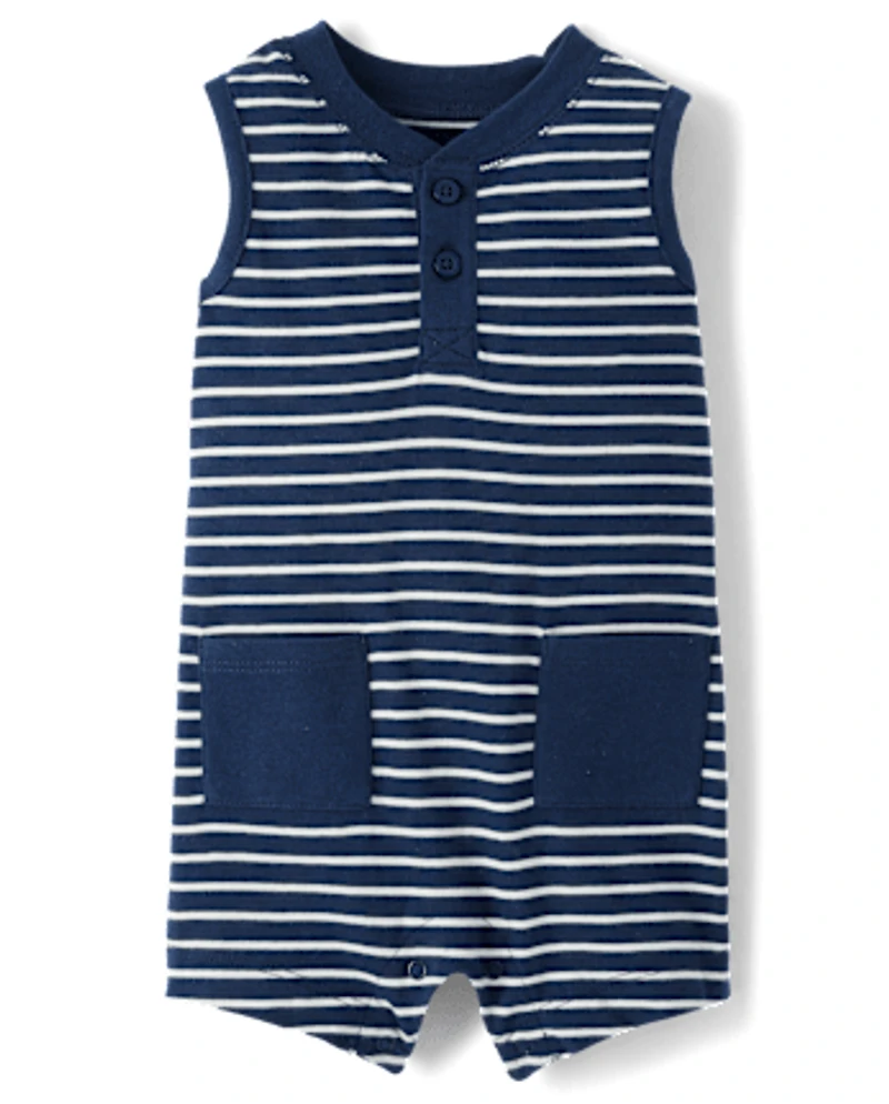 Baby Boys Striped Romper