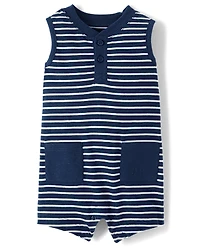 Baby Boys Striped Romper