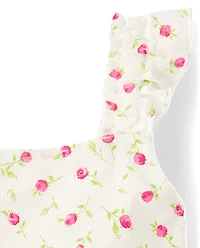Girls Floral Tiered Tank Top