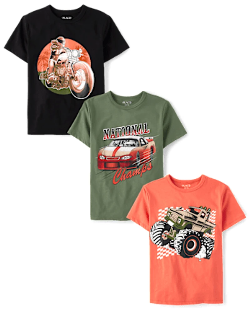 Lot de 3 t-shirts graphiques pour garçons