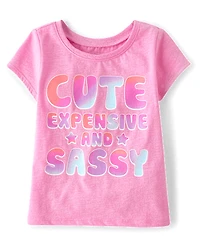 Baby And Toddler Girls Sassy Graphic Tee