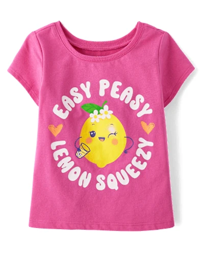 Baby And Toddler Girls Lemon Graphic Tee