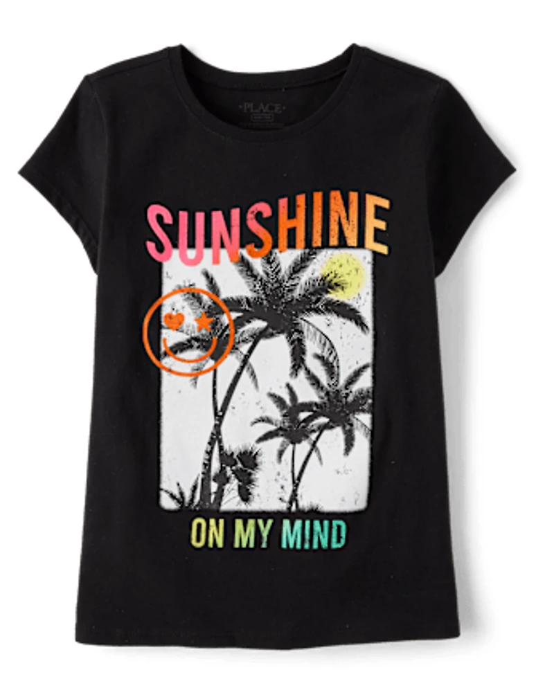 T-shirt graphique Sunshine pour fille