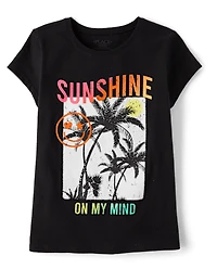 T-shirt graphique Sunshine pour fille