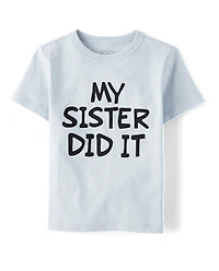 T-shirt graphique « Ma sœur l'a fait » pour bébé et tout-petit